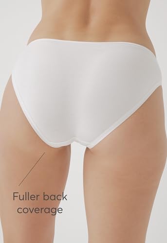 Image of Pact Women's Organic Cotton Bikini Underwear, Classic Fit Panties with High Cut Leg