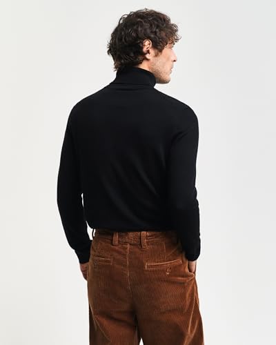 Gant Para Hombre. 8050207 Jersey De Lana Merino Extrafina Con Cuello De Cisne Negro (Xxl), Casual - 5