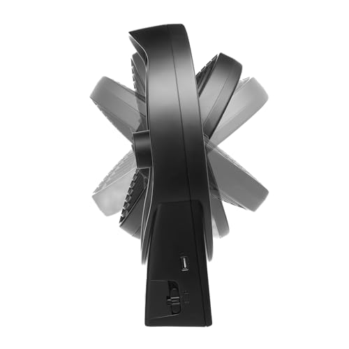 Treva 10 Inch Portable Rechargeable Fan & Battery Powered, 3 Speed Adjustable Personal Fan, Indoor Cooling, Camping, Hurricane Readiness - Thumbnail 3