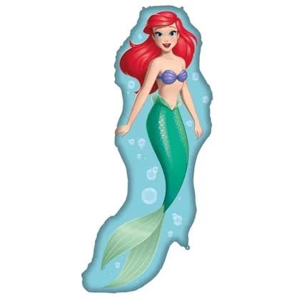 Ariel Curious Shaped Foil Balloon, Red, Blue, 40cm by 99cm