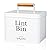 Modern Farmhouse Lint Bin for Laundry Room Decor and Accessories, Metal Lint Bin for Laundry Decor, Lint Holder Bin for Laundry Room Organization (White)