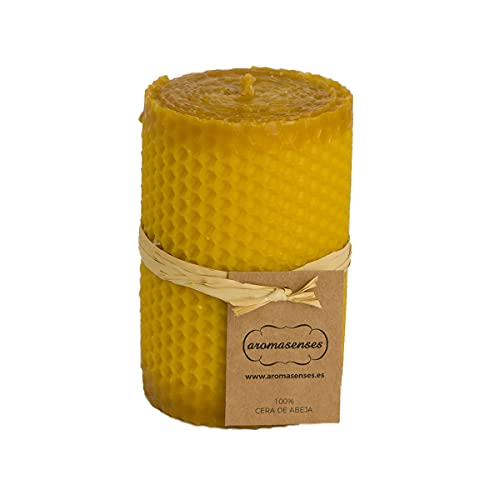 Aromasenses.- Velas de Cera Virgen 100% Natural.- Fabricadas a Mano (Velon 6 cm x 10 cm)