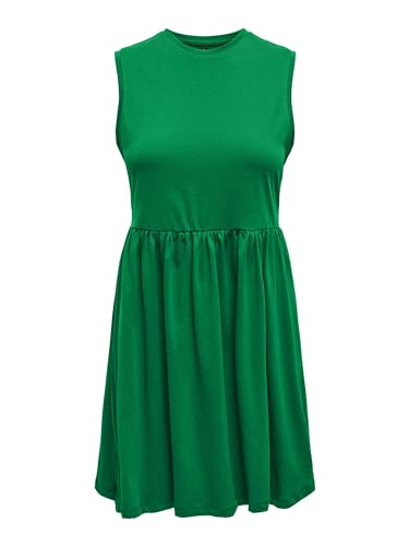 ONLY Damen ONLMAY Life S/L Peplum Dress Box JRS Jerseykleid, (DE/NL/SE/PL, Alphanumerisch, S, Regular, Regular, Green Bee)