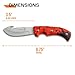 Elk Ridge - Fixed Blade Knife - 8.75-in Overall, 3.5-in Satin Finish Stainless Steel Blade, Full Tang Construction, Red Camo Coated Rubber Handle, Nylon Sheath