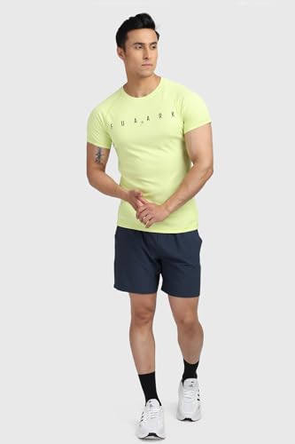 Image of FUAARK Men's Round Neck Slim fit Gym & Active wear Sports T-Shirt for Workout & Casual Wear Lime