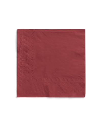 Sovie HOME Serviette in BORDEAUX aus 3-lagigem Tissue, 33 x 33cm, 1/4 Falz, 20 Stück, edle Papierservietten für Hochzeit, Weihnachten, Geburtstag & Feier
