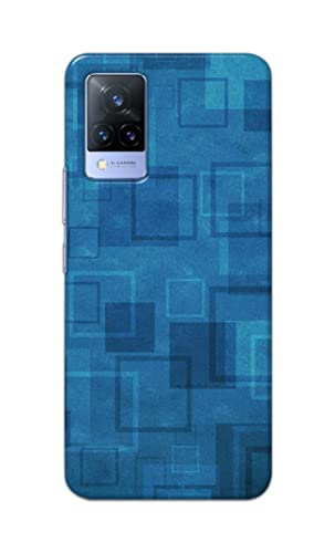Image of Printed Hard Back Cover Case for Vivo V21 5G Back Cover (Plain Azure Blue) -702