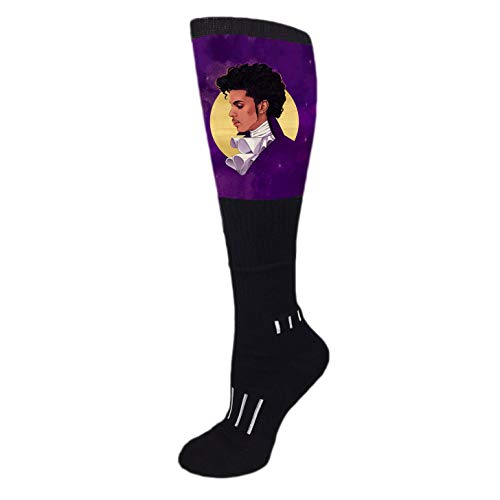 Knee-High Black Prince Purple Rain Dye Sublimated Socks2