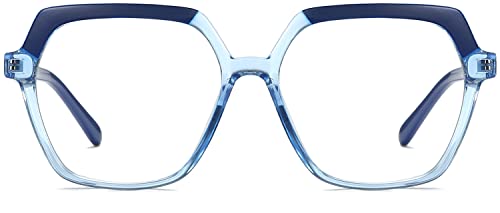 Image of Oversized Blue Light Glasses for Women Men, Anti Eye Strain Computer Glasses for Reading /Gaming