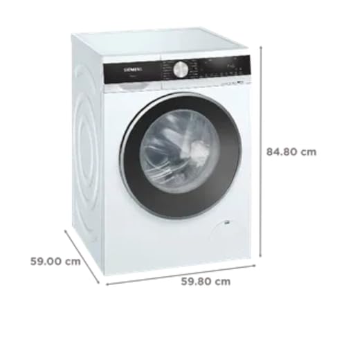 Image of Siemens 8kg 5 Star Stain Treatment Fully Automatic Front Load Washing Machine with Built in Heater (WG34A20SIN, Pretreatment Function & Hygiene Program and 5 Star Inverter, Silver)