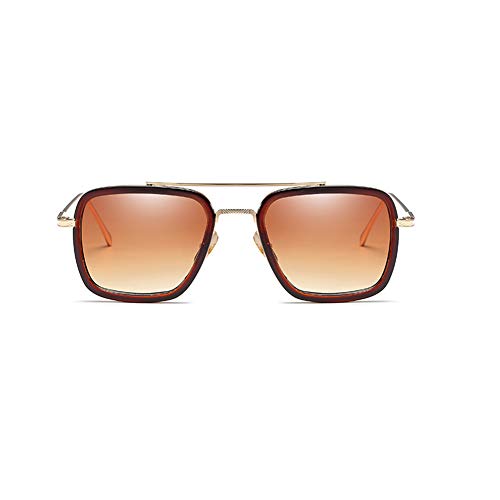 Image of Retro Square Polarized Sunglasses for Men Women Goggle Classic Alloy Frame Vintage Shades Metal Sun Glasses