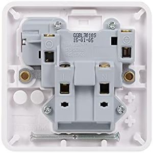 Schneider Electric - Lisse White Moulde, Switched Single Power Socket, 13A, Single Pole, GGBL3010S, White