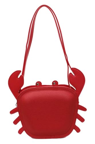 Small Shoulder Bag for Women Cute Crab Shaped Crossbody Bag PU Leather Fashion Handbag Stylish Funny Satchel 2025