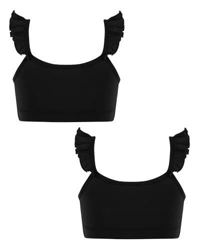 Girls Training Bras Teen Ruffle Kids Yoga Bra 8-10 10-12 12-14
