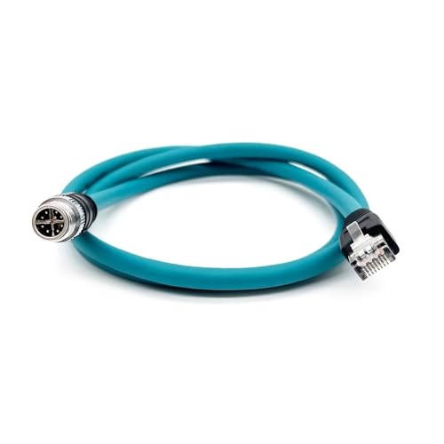 Cable Ethernet Cat6 M12 8Pin a RJ45 macho 1 m PVC miniatura 1