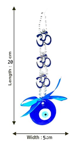 Image of Banshika Evil Eye Hanging for Home, Evil Eye for Home Decor, Wall Hanging Decorative Items, Positive Energy (Om)