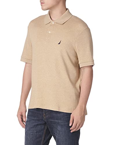 Image of Nautica Men's Classic Fit Short Sleeve Dual Tipped Collar Polo Shirt