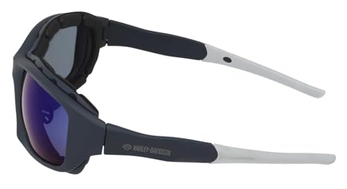 Harley-Davidson Men's Flames Sport Blue Sunglasses, Smoke Color Enhancing Lens2
