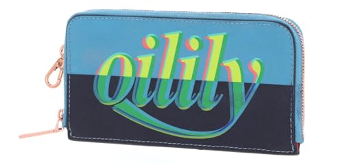 Grand portefeuille Oilily Logo Mania bleu à fermeture éclair L