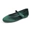 Maryjane Green Velvet Fur Lined