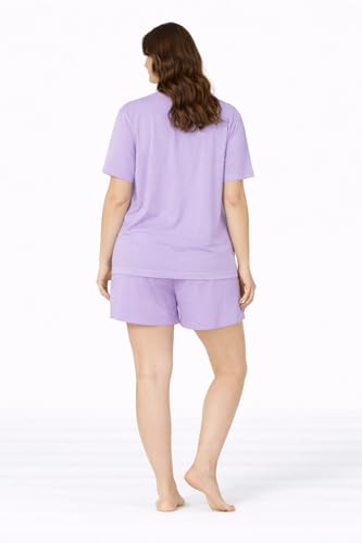 Image of Duchess Women's Cotton Printed Night Suit Set of Top & Shorts Pajama Set