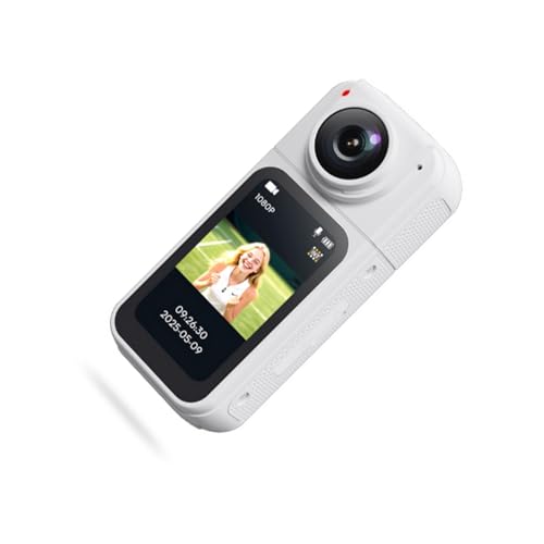 Caméra portable 1080p avec objectif rotatif à 180 degrés pour le sport de poche
