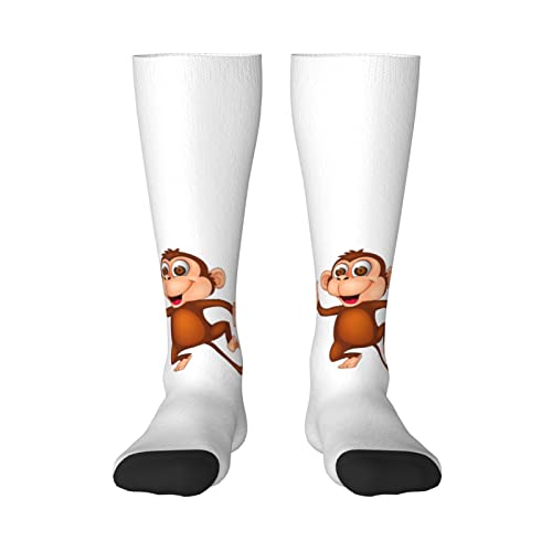 Buytruew Calcetines unisex novedosos, calcetines de mono travieso, calcetines casuales divertidos para hombres y mujeres, 1 negro., Talla única