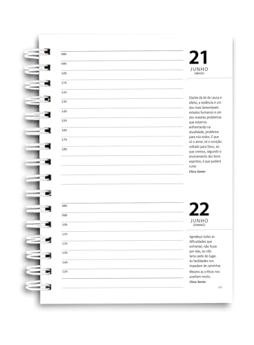 Agenda Chico Xavier Wire-O Capa Dura