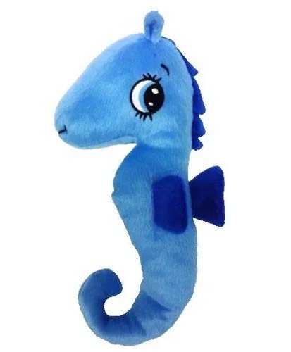 Cavalo Marinho de Pelúcia Azul 29 cm Antialérgico