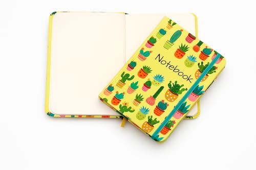 Image of COI A5 5.5 x 8.5 in Hardcover Unruled Diary - 192 Pages of 80 GSM Natural Paper, Elastic Closure & 2 Ribbon Bookmarks, Rounded Corners - Portable Journal for Writing, Travel & Bullet Journaling