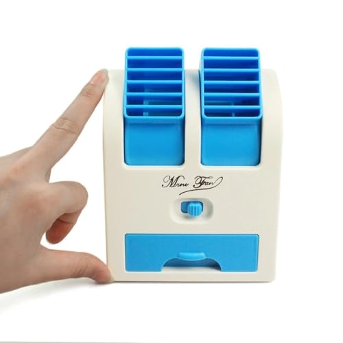 Image of Normalee Mini USB Fragrance Air Conditioner Cooling Fan with Humidifier & Ice Cooling | Portable Personal Air Cooler with Adjustable Speed for Desk, Bedroom & Travel (1 Pc, Color May Vary)