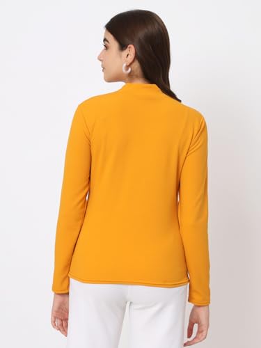 Image of Istyle Can Solid HIgh Neck Full Sleeve Stretchable Slim Fit Top for Women | Tops for Women | high Neck top for Women | Winter Tops for Women