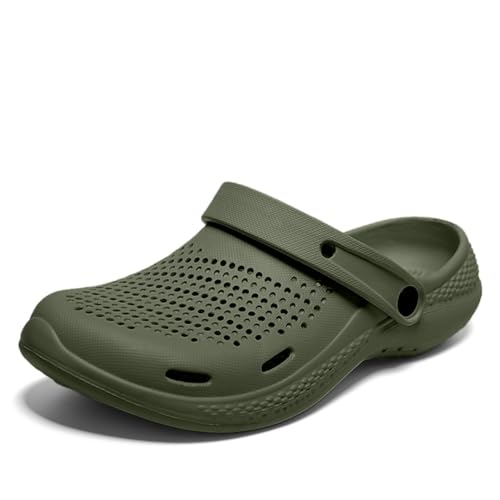 Image of Kraasa Men's Lightweight Extra Soft Men's Classic Casual Sports Clogs /Sandals with Adjustable Back Strap for Adult | Anti Skid, Comfortable| Waterproof & Everyday Use Mules for Gents /Boys