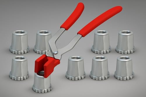 TORQUE Lug Nut Cover Puller Tool Socket w/ 10 Pack Starlight Lug Nut Covers for Semi Truck Lug Nuts (Universal Fit) for Volvo & Peterbilt & Kenworth & Mack & Freightliner Semi Trucks (TR635 + TR616)