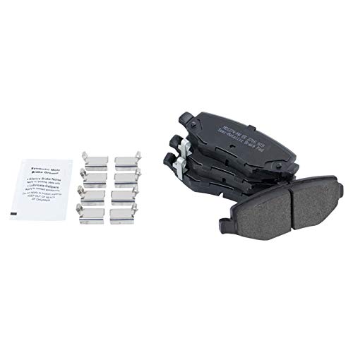 Image of TRQ Rear Brake Pad and Rotor Set Semi Metallic G Coated Rotors Calipers Compatible with 2008-2012 Jeep Liberty