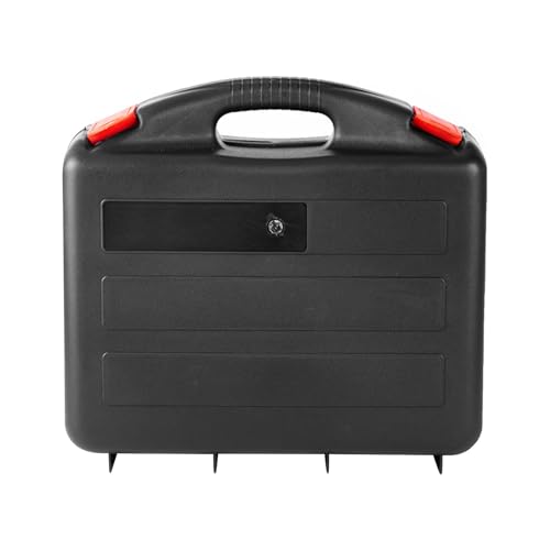 Caja de herramientas portátil, caja de almacenamiento de doble hebilla de gran capacidad, caja de herramientas gruesa y resistente, diseño de mango industrial para ingenieros, técnicos de soldadura