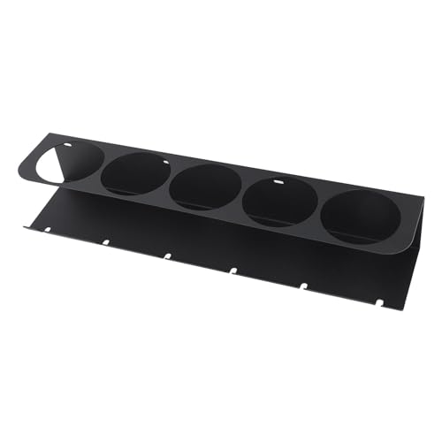 FOSA Carbon Steel Spray Bottle Storage Rack, Wall Mounted Aerosol Rack Organizer with 5 Holes and 6 Slots for Garage