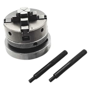 AD International Small Chucks for 3" I 80 mm & 4" Inch I 100 mm Rotary tables with Steel Back Plates and Mini Lathes (65 mm 4 jaws self centering M14 x 1)