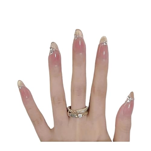 Faux ongles œil de chat courts pour un usage quotidien scintillant