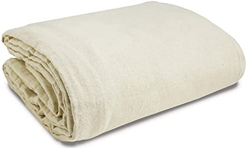 Canvas Drop Cloth (Size 6 x 9 Feet) Pack of 1 - Pure Cotton Drop Cloth â€“ Painters Drop Cloth for Furniture & Floor Protection - All Purpose Thick Cloth Duck Canvas with Sturdy Double Stitched Edges
