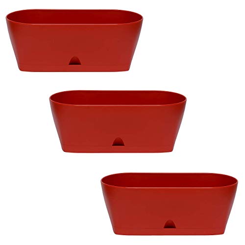 3X Blumenkasten Balkonkasten Pflanztopf für Garten Balkon und...