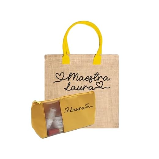 Combo Borsa e Pochette Colorata Donna Coordinate da Mare Spiaggia Piscina Personalizzata con Nome e Iniziale Idea Regalo Maestre Estate Vacanze Fine Anno Scolastico Insegnanti Astuccio Multiuso 9