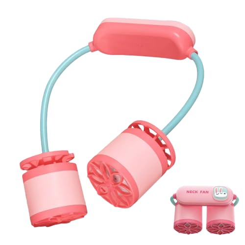 Ventilador de cuello para aire acondicionado, recargable por USB, herramienta de refrigeración silenciosa de 3 velocidades para trabajo, oficina, lectura, viajes, deportes al aire libre, mujeres y