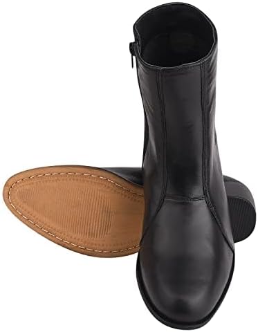 LIBERTYZENO Mens Animal Print & Plain Leather Adults High Ankle Retro Dress Boots for Easter Gift - Image 4