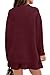 SENSERISE Womens Sweater Skirt Set 2 Piece Outfits Matching Lounge Sets Turtleneck Knit Tops Mini Dress (Burgundy Red,XL)