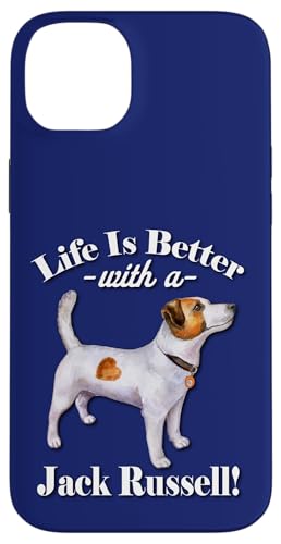 Mens Womens Kids Life Is Better Jack Russell Terrier Lover �X�}�z�P�[�X iPhone 14 Plus �p