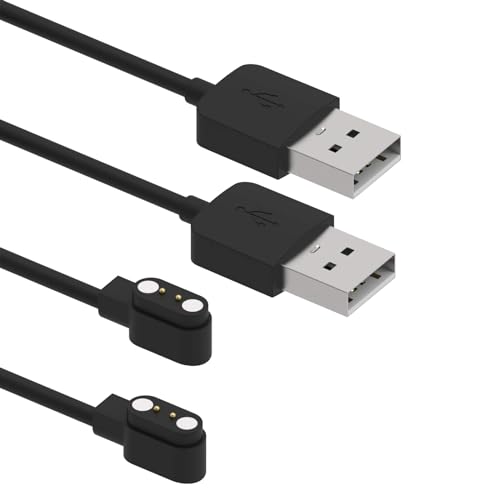 BabyValley Compatible with FEIFUNS T99S Charger Cable, Charging Dock Replacement USB Magnetic Charging Cord for FEIFUNS T99S Smart Watch Charger (Black&Black)