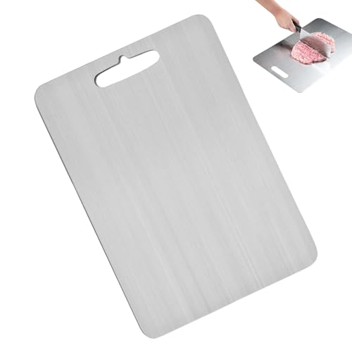 Tabla de cortar de acero inoxidable, tabla de metal de alimenticio, corte de acero inoxidable, corte de acero inoxidable, y duro para carne Kiychen, frutas y verduras