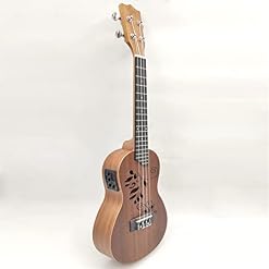 Saturey Ukulélé Ukulele Electro-Acoustique 24 Pouces Eq Ukulélé Type de Jeu Hollow Sculpté Modèle Modèle Musical… – Image 6