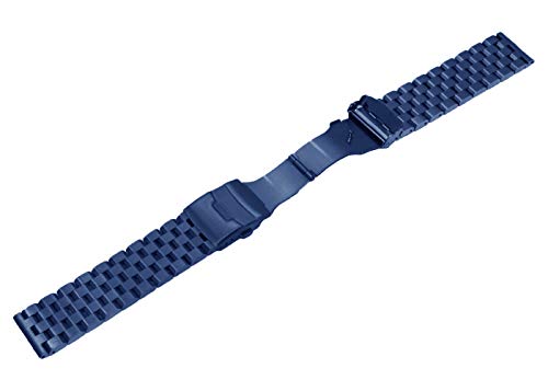 Sinaike Dark Blue Stainless Steel 20Mm Watch Band Metal Strap Watch Bands For Men Women 5 Rows Flexible Wrist Watch Bracelet #TOP4
